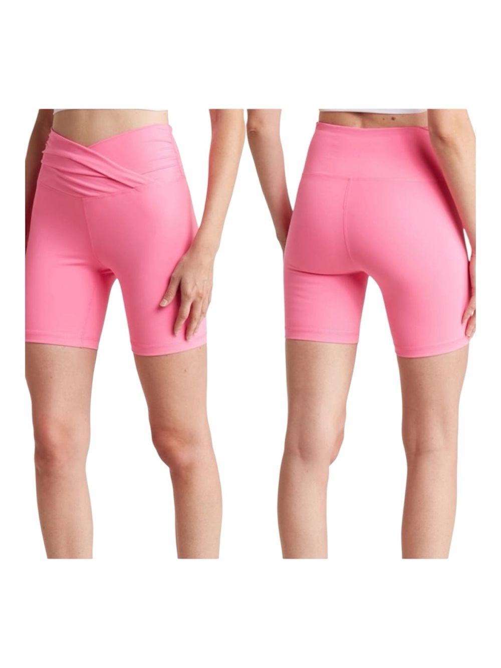 Yogalicious Lux Crosstown Hi Rise Bike Shorts Sugar Plum.  Small